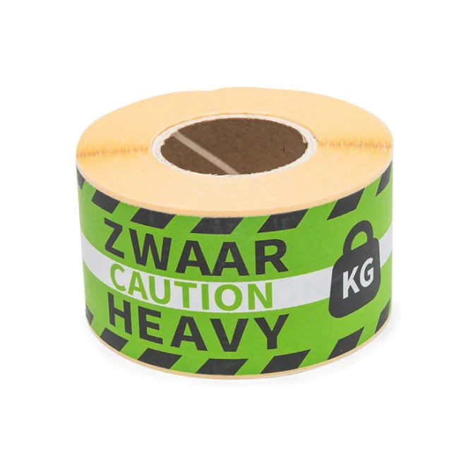 Rillprint Waarschuwingssticker zwaar/pk250