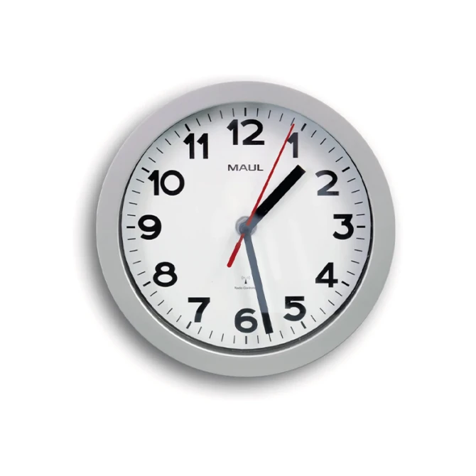 Maul Wandklok Maul step 20RC zilver