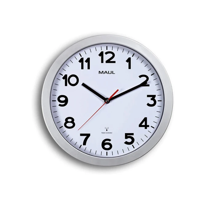Maul Wandklok Maul step 30RC zilver