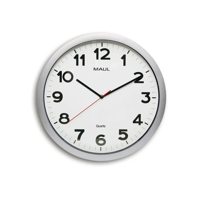 Maul Wandklok Maul step 40 zilver