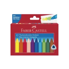 Faber Castell Waskrijt FC Triangular ass/pk12