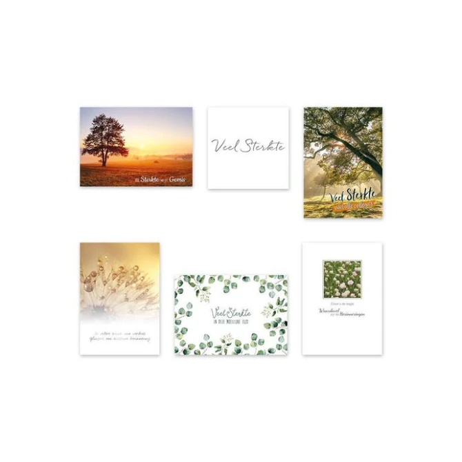 Wenskaart Condoleance (pak 12 stuks)