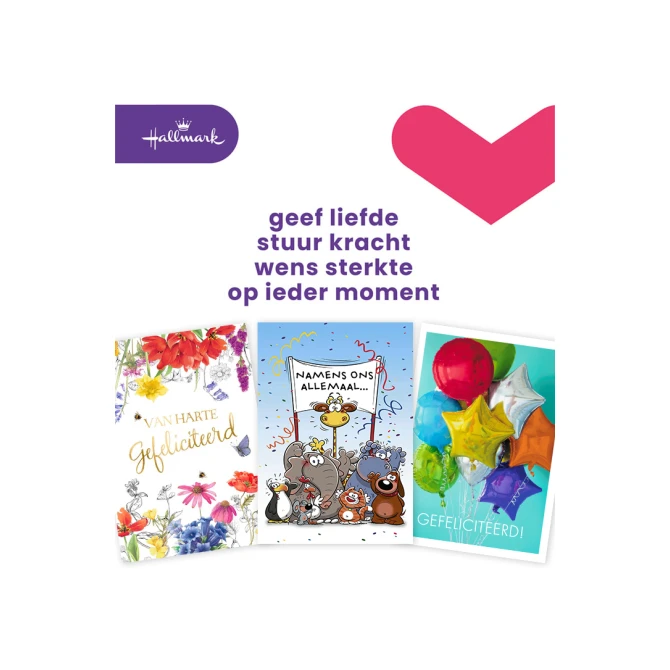 Hallmark Wenskaart Felicitaties A4 (pak 8 stuks) Hallmark Wenskaart Felicitaties A4 (pak 8 stuks)