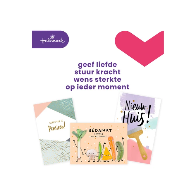 Hallmark Wenskaart Diversen (pak 12 stuks)