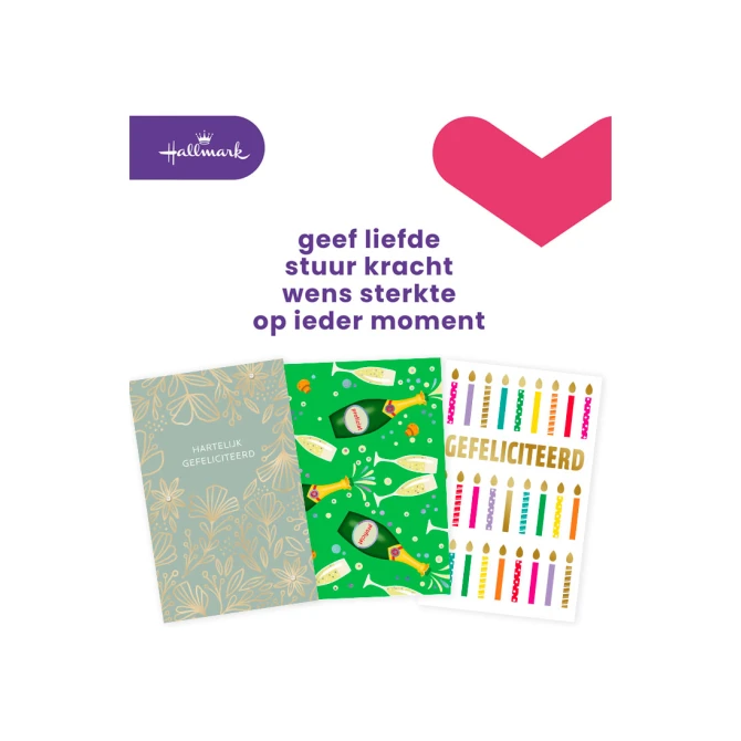 Hallmark Wenskaart Felicitaties (pak 6 stuks) Hallmark Wenskaart Felicitaties (pak 6 stuks)