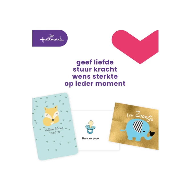 Hallmark Wenskaart Geboortekaart Zoon (pak 6 stuks) Hallmark Wenskaart Geboortekaart Zoon (pak 6 stuks)