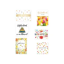 Wenskaart felicitaties (pak 6 stuks) Wenskaart felicitaties (pak 6 stuks)