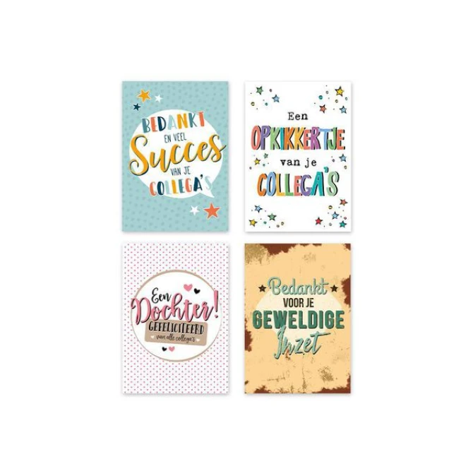 Wenskaarten Collega Assorti (pak 12 stuks) Wenskaarten Collega Assorti (pak 12 stuks)