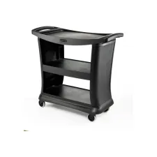 Werkwagen Rubbermaid 3 planken zwart