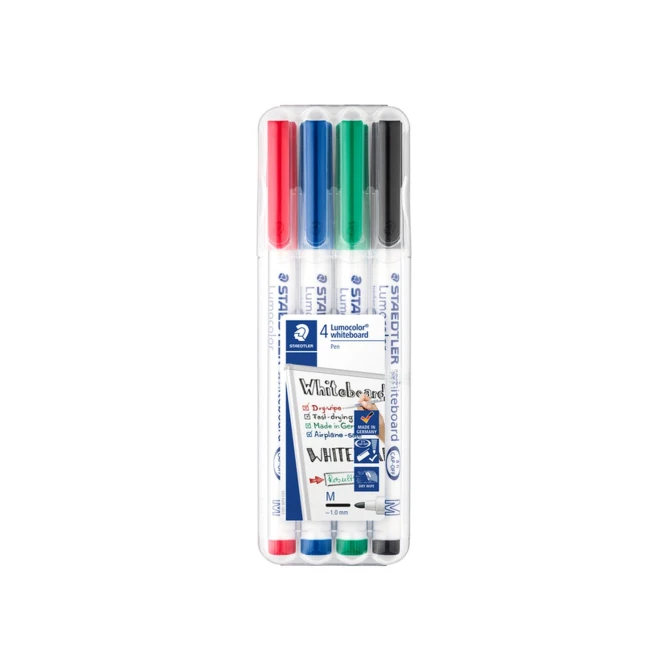 Whiteboard marker LC 301 1mm assorti/pk4