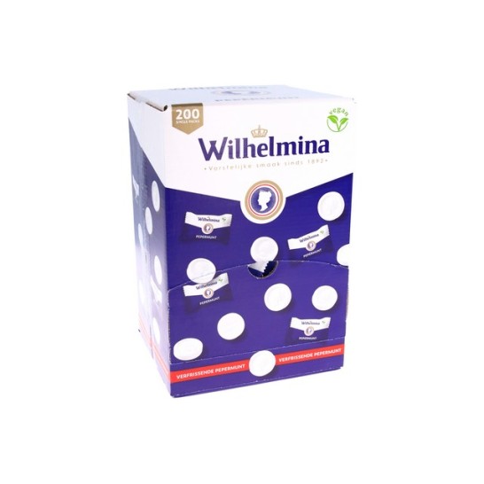 Wilhelmina Pepermunt Dispenser (pak 200 stuks)
