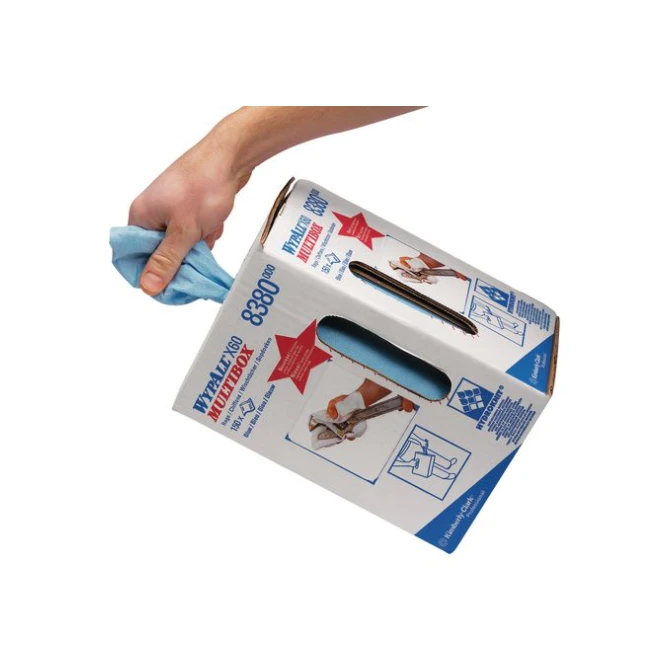 Wypall* X60 Multibox Poetsdoeken. 1-laags. Blauw (pak 150 vel)