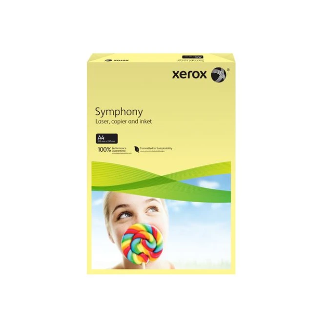 Xerox Symphony Papier A4 80 g/m² Geel (doos 5 x 500 vel) Xerox Symphony Papier A4 80 g/m² Geel (doos 5 x 500 vel)