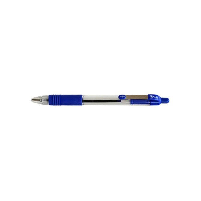 Zebra Z-Grip Balpen Medium 1.0 mm Blauw (1 pak x 12 pennen)