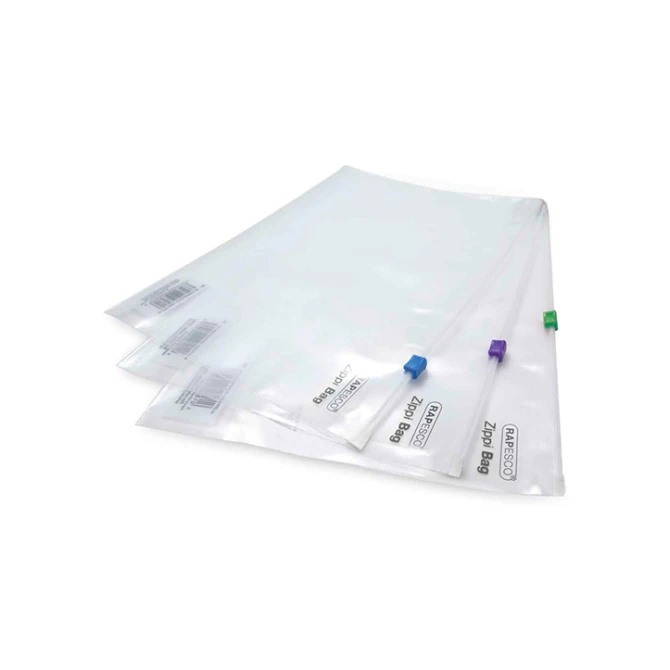 Rapesco Zichtmap zipsluiting tr A4+/pk5