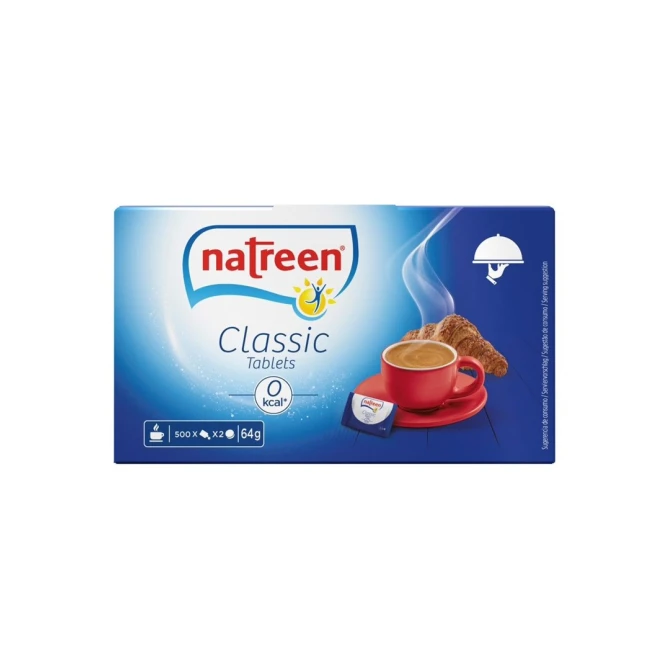 Natrena Classic Zoetstof Tabletten. Portieverpakking (2 doosjes met elk 500 sachtes á 2 zoetjes)