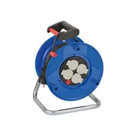 brennenstuhl Kabelhaspel. 4-voudig. 25m. Blauw Zwart