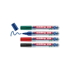 EDDING 250 Whiteboardmarker Ronde Punt 3 mm Assorti (pak 4 stuks) EDDING 250 Whiteboardmarker Ronde Punt 3 mm Assorti (pak 4 stuks)