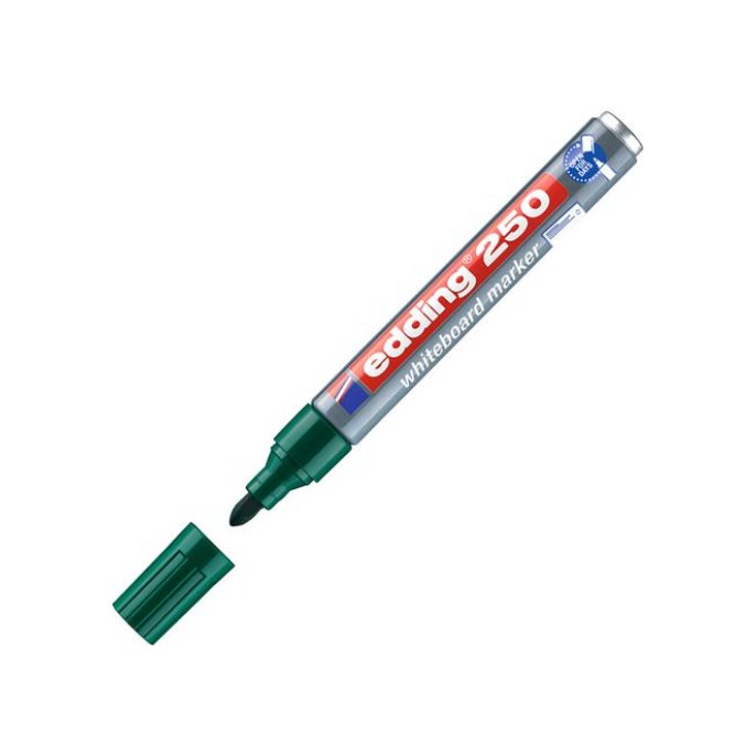 edding 250 Whiteboardmarker. Ronde Punt. 3 mm. Groen