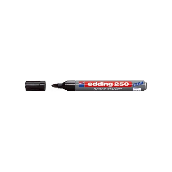 edding 250 Whiteboardmarker. Ronde Punt. 3 mm. Zwart