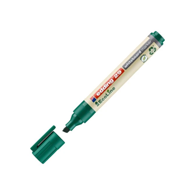 EDDING 29 EcoLine-whiteboardmarker Beitelvormige punt 1 - 5 mm lijndikte groen (doos 10 stuks)