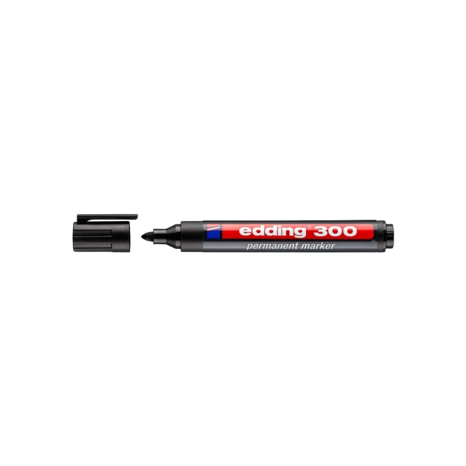 EDDING 300 Permanente Marker Ronde Punt 15 - 3 mm Zwart (pak 10 stuks) EDDING 300 Permanente Marker Ronde Punt 15 - 3 mm Zwart (pak 10 stuks)