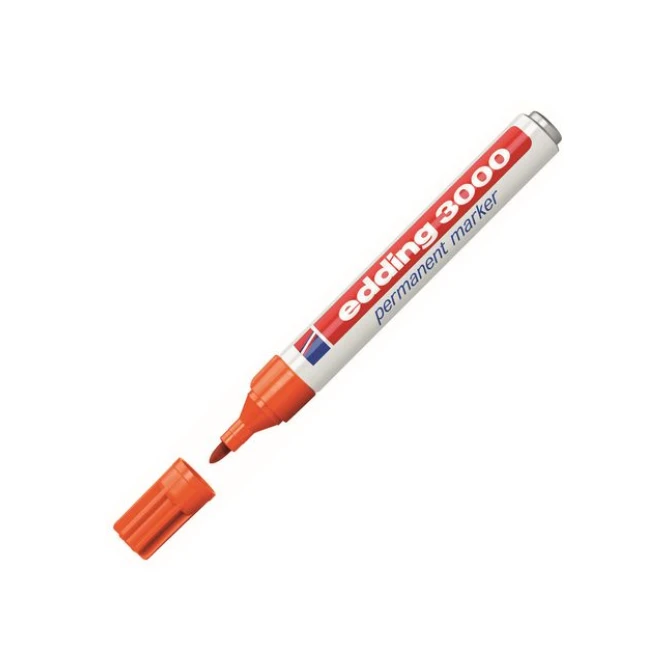 EDDING 3000 Permanente Marker Ronde Punt 1.5 - 3 mm Oranje (pak 10 stuks) EDDING 3000 Permanente Marker Ronde Punt 1.5 - 3 mm Oranje (pak 10 stuks)