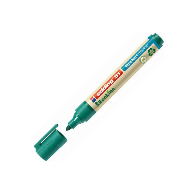 EDDING 31 EcoLine Flipchart Marker Ronde Punt 15 - 3 mm Groen (doos 10 stuks) EDDING 31 EcoLine Flipchart Marker Ronde Punt 15 - 3 mm Groen (doos 10 stuks)