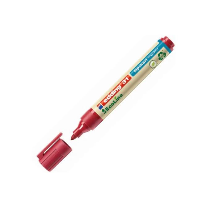 EDDING 31 EcoLine Flipchart Marker Ronde Punt 15 - 3 mm Rood (doos 10 stuks) EDDING 31 EcoLine Flipchart Marker Ronde Punt 15 - 3 mm Rood (doos 10 stuks)