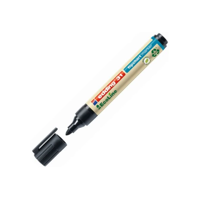 edding 31 EcoLine Flipchart Marker. Ronde Punt. 1.5 - 3 mm. Zwart edding 31 EcoLine Flipchart Marker. Ronde Punt. 1.5 - 3 mm. Zwart