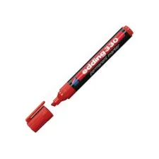 EDDING 330 Permanente Marker Beitelvormige Punt 1 - 5 mm Rood (pak 10 stuks)