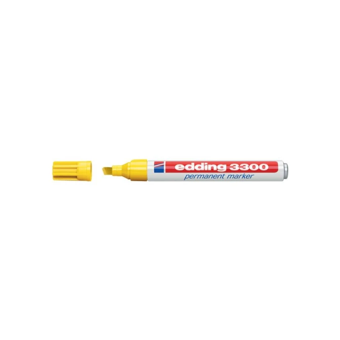 EDDING 3300 Permanente Marker Beitelvormige Punt 1 - 5 mm Geel (pak 10 stuks) EDDING 3300 Permanente Marker Beitelvormige Punt 1 - 5 mm Geel (pak 10 stuks)