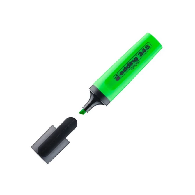 EDDING 345 Markeerstift Beitelvormige Punt 2 - 5 mm Groen (pak 10 stuks) EDDING 345 Markeerstift Beitelvormige Punt 2 - 5 mm Groen (pak 10 stuks)