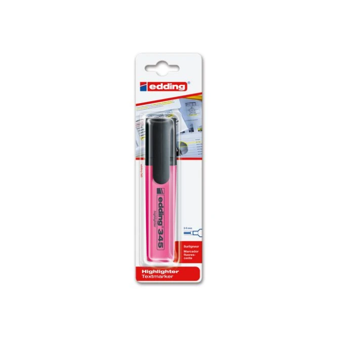 EDDING 345 Markeerstift Beitelvormige Punt 2 - 5 mm Roze (doos 6 stuks) EDDING 345 Markeerstift Beitelvormige Punt 2 - 5 mm Roze (doos 6 stuks)