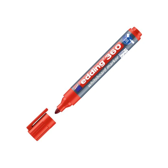 EDDING 360 Whiteboardmarker Ronde Punt 15 mm Rood (pak 10 stuks)
