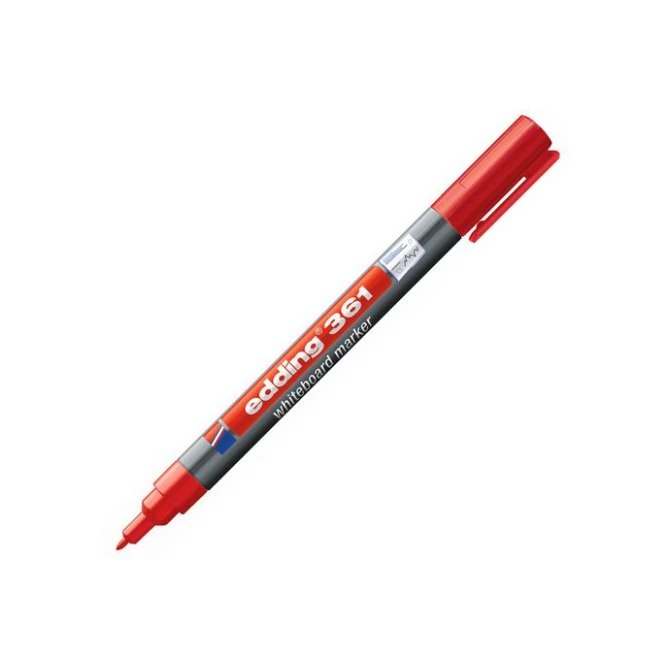 EDDING 361 Whiteboardmarker Ronde Punt 1 mm Rood (pak 10 stuks) EDDING 361 Whiteboardmarker Ronde Punt 1 mm Rood (pak 10 stuks)