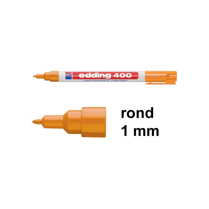 EDDING 400 Permanent marker beitelvormig 1 mm - 1 mm oranje (pak 10 stuks)