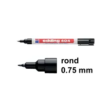 EDDING 404 permanent marker extra fijne ronde punt 0.75 mm lijndikte zwart (pak 10 stuks) EDDING 404 permanent marker extra fijne ronde punt 0.75 mm lijndikte zwart (pak 10 stuks)