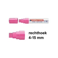 EDDING 4090 krijtstift beitelvormige punt 4 - 15 mm neonroze (doos 5 stuks) EDDING 4090 krijtstift beitelvormige punt 4 - 15 mm neonroze (doos 5 stuks)