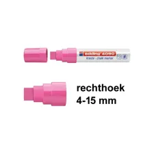 EDDING 4090 krijtstift beitelvormige punt 4 - 15 mm neonroze (doos 5 stuks) EDDING 4090 krijtstift beitelvormige punt 4 - 15 mm neonroze (doos 5 stuks)
