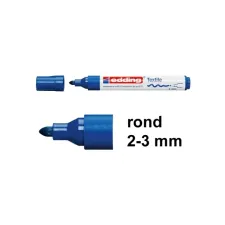EDDING 4500 textielmarker middelgrote punt 2 - 3 mm lijndikte blauw (doos 10 stuks)