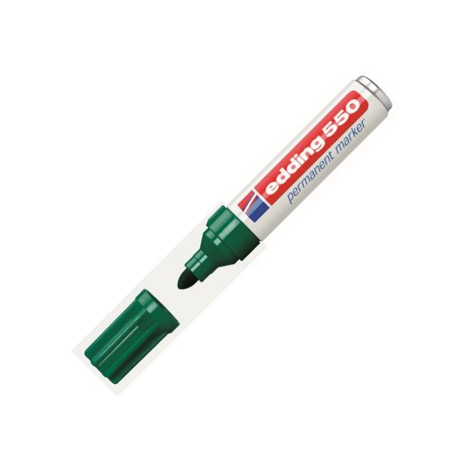 EDDING 550 Permanente Marker Ronde Punt 3 - 4 mm Groen (pak 10 stuks)