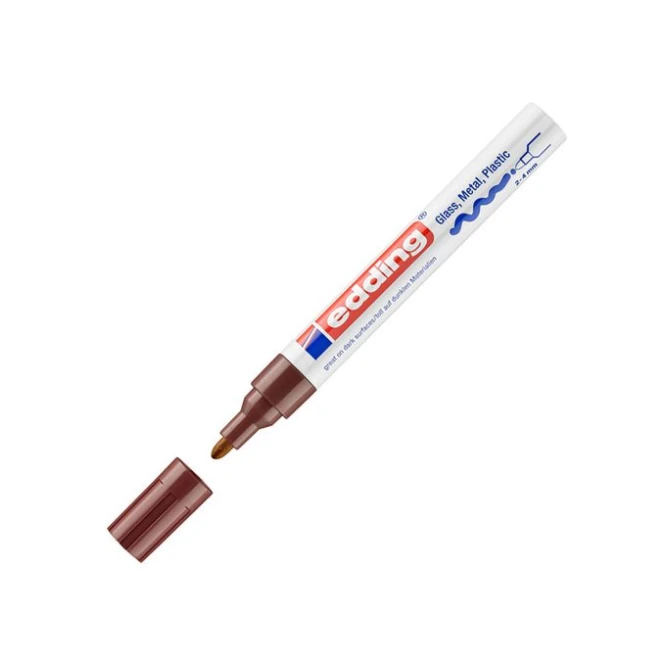 EDDING 750 merkstift permanente inkt middelgrote ronde punt 2 - 4 mm lijndikte bruin (pak 10 stuks) EDDING 750 merkstift permanente inkt middelgrote ronde punt 2 - 4 mm lijndikte bruin (pak 10 stuks)