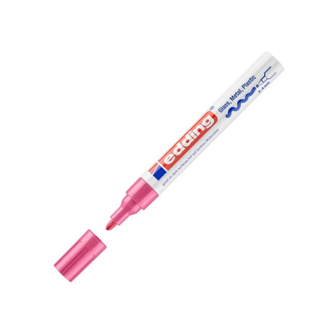 EDDING 750 merkstift permanente inkt middelgrote ronde punt 2 - 4 mm lijndikte roze (pak 10 stuks) EDDING 750 merkstift permanente inkt middelgrote ronde punt 2 - 4 mm lijndikte roze (pak 10 stuks)