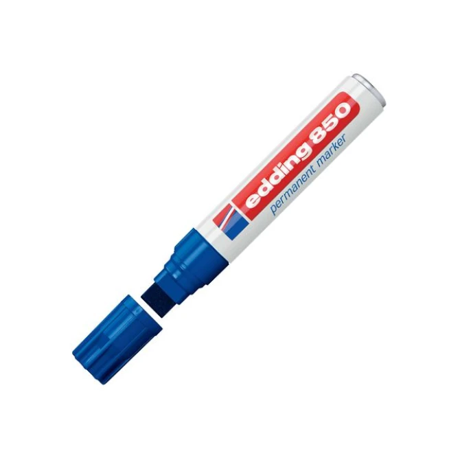 EDDING 850 Permanente Marker Beitelvormige Punt 5 - 15 mm Blauw (doos 5 stuks)
