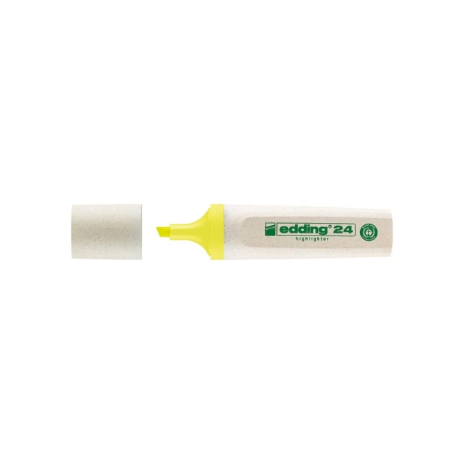 EDDING EcoLine 24 Markeerstift Beitelvormige Punt 2 - 5 mm Geel (pak 10 stuks)