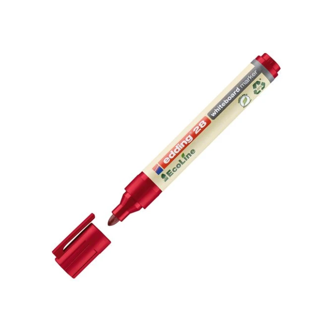 EDDING EcoLine 28 Whiteboardmarker Ronde Punt 15 mm Rood (doos 10 stuks)