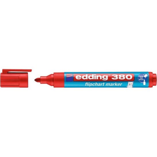 edding Flipover marker 380 1.5 - 3 mm. rood (pak 10 stuks)