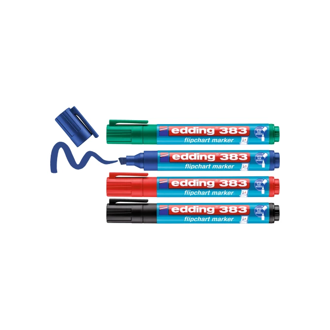 EDDING Flipover marker 383 1 - 5 mm assorti (pak 4 stuks)