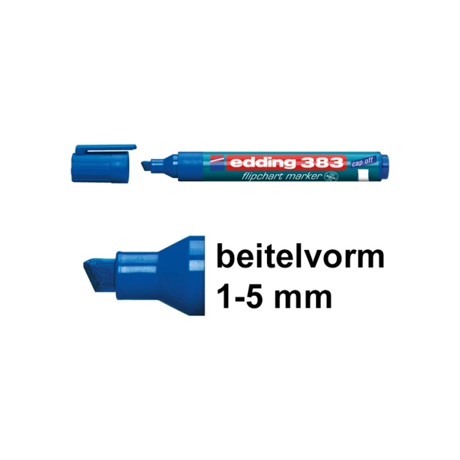 EDDING Flipover marker 383 1 - 5 mm blauw (pak 10 stuks)